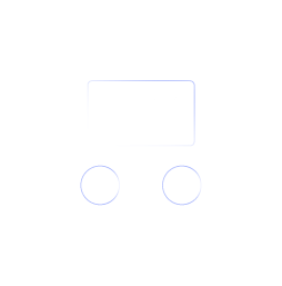 A white and glassmorphic luggage trolley