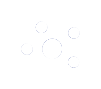 A white and glassmorphic network map