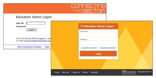 image of login screen