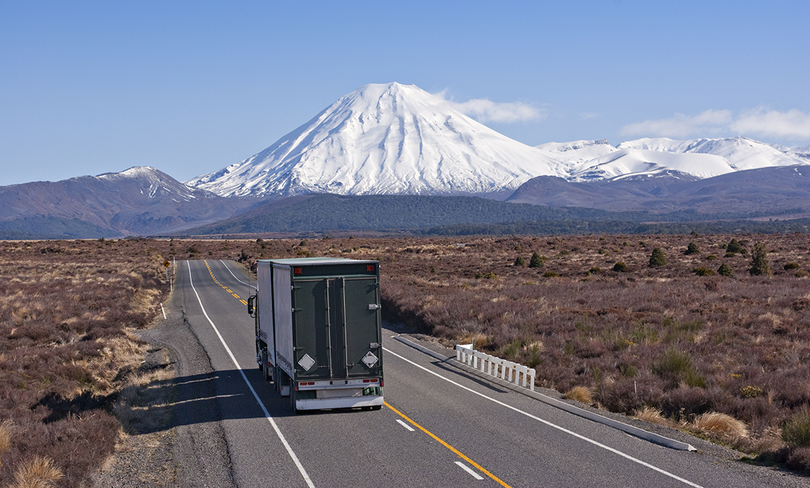 a truck on a New Zealand road